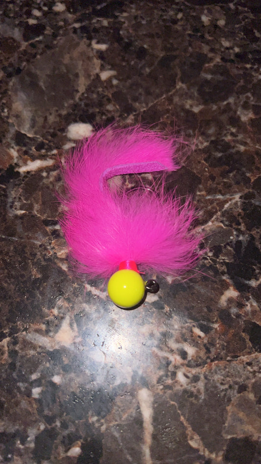 1/2 oz jig chart head pink body