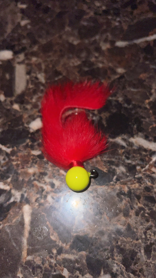 1/2 oz jig chart head red body