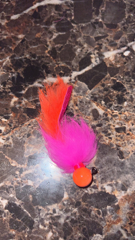 1/2 oz jig orange head pink orange body