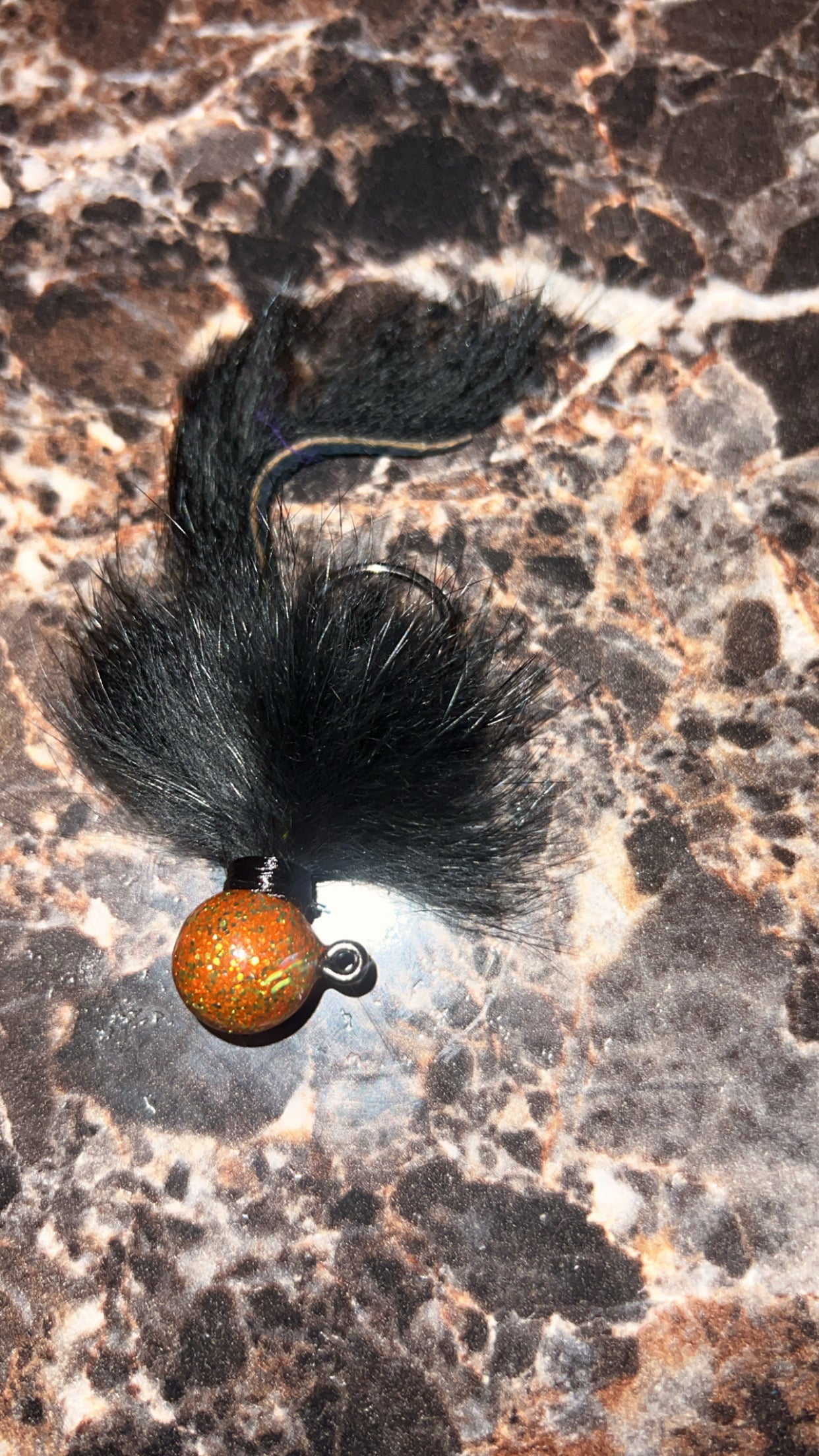 1/2 oz jig green orange disco head black body