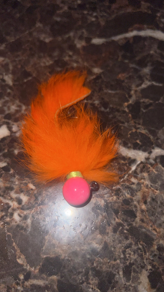 1/2 oz jig light pink head orange body