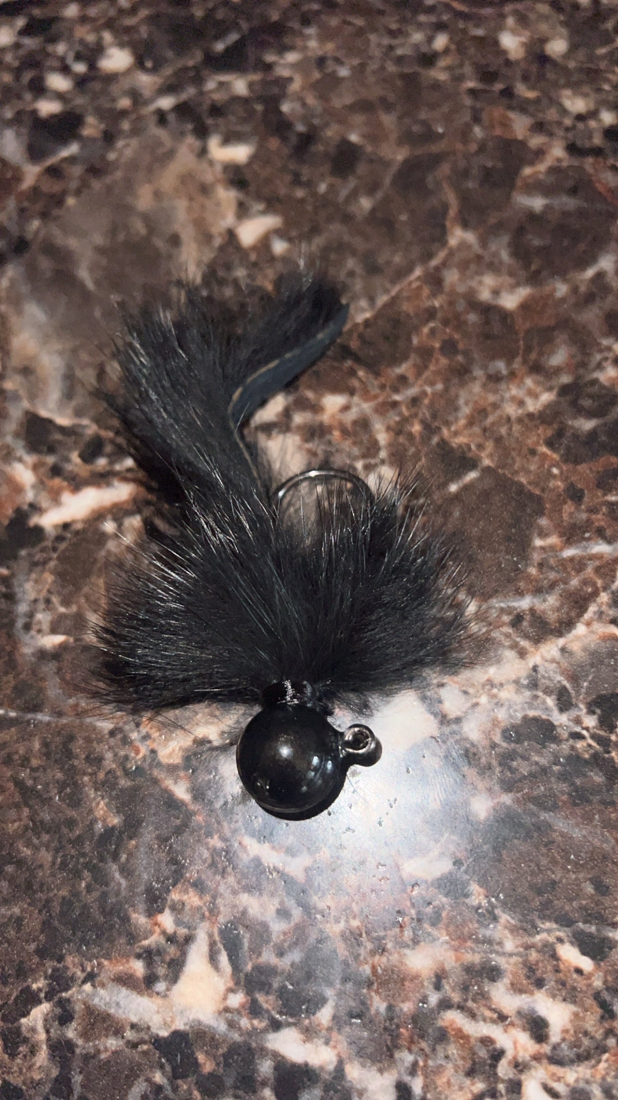 1/2 oz jig black head black body