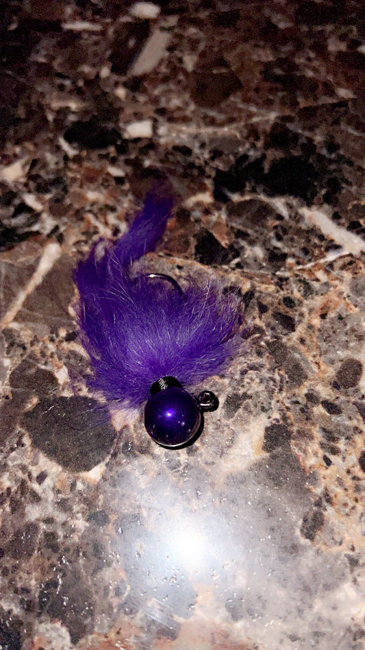 1/2 oz jig metallic purple head purple body